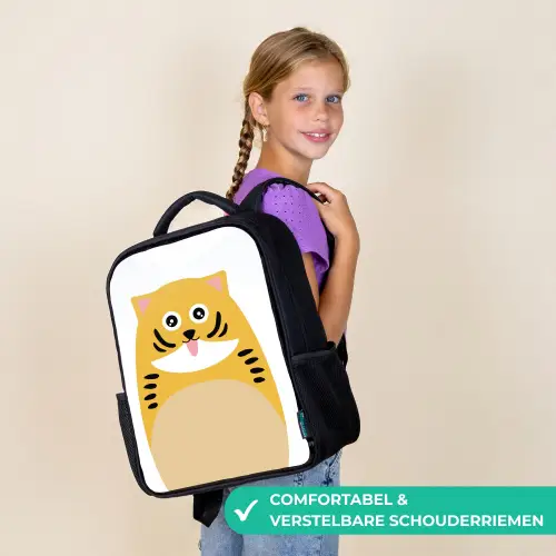 Dierenportret - kat - kinderen Rugzak - Zwart middel -sfeer6_NL