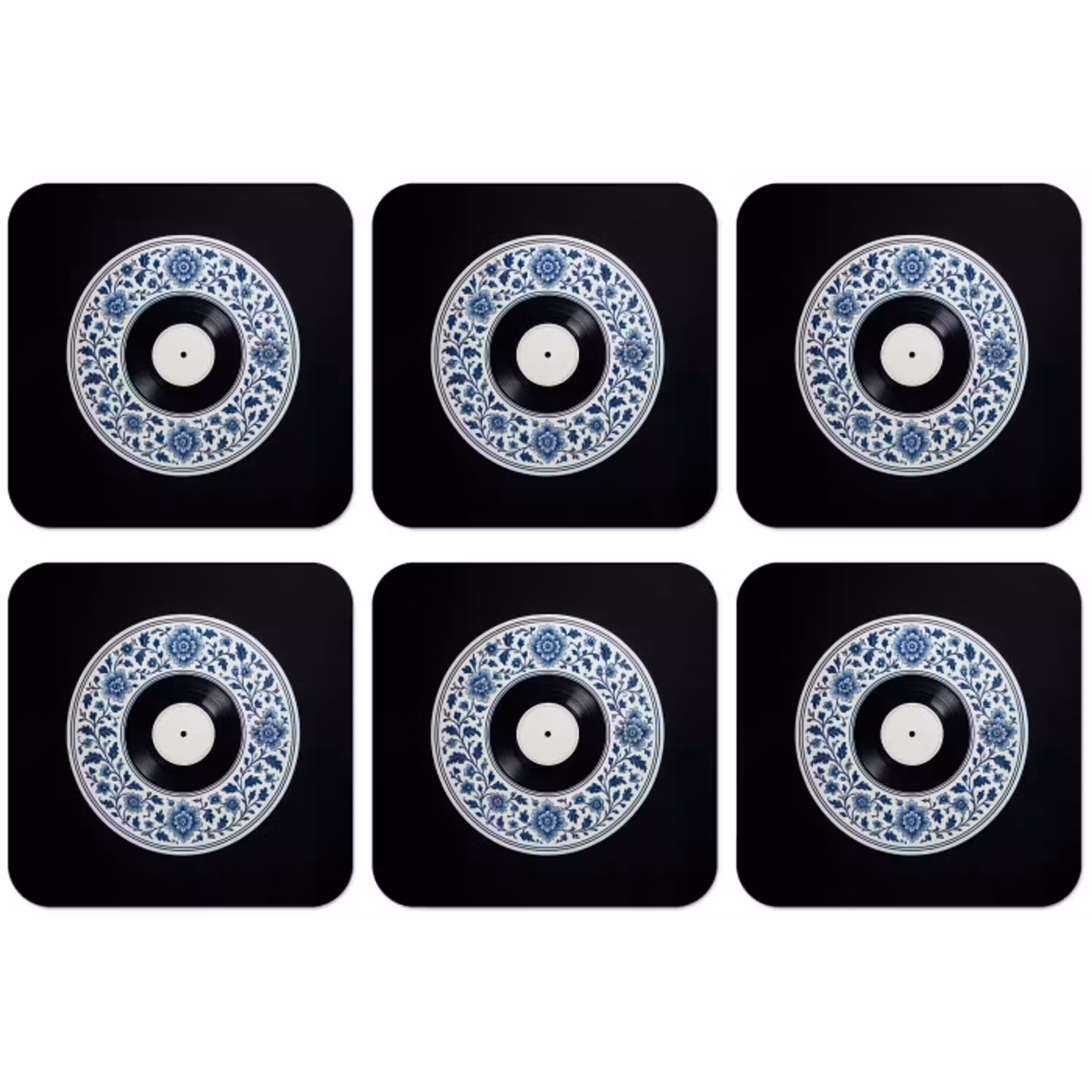 Vinyl - LP - Delfts Blauw - Muziek onderzetter kurk middel -zkaufland3dotto