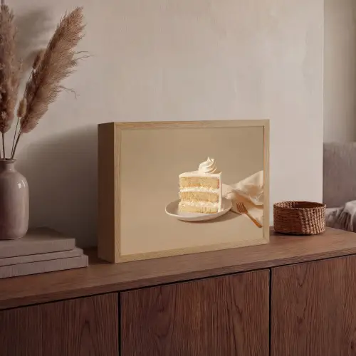 Vanilletaart - Cake - Romig Light Box met batterij (Wandlamp) middel -sfeer2