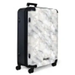 Grijs - Marmer - Gedetailleerd NBS - Large koffer - Volwassenen Unisex groot -product1