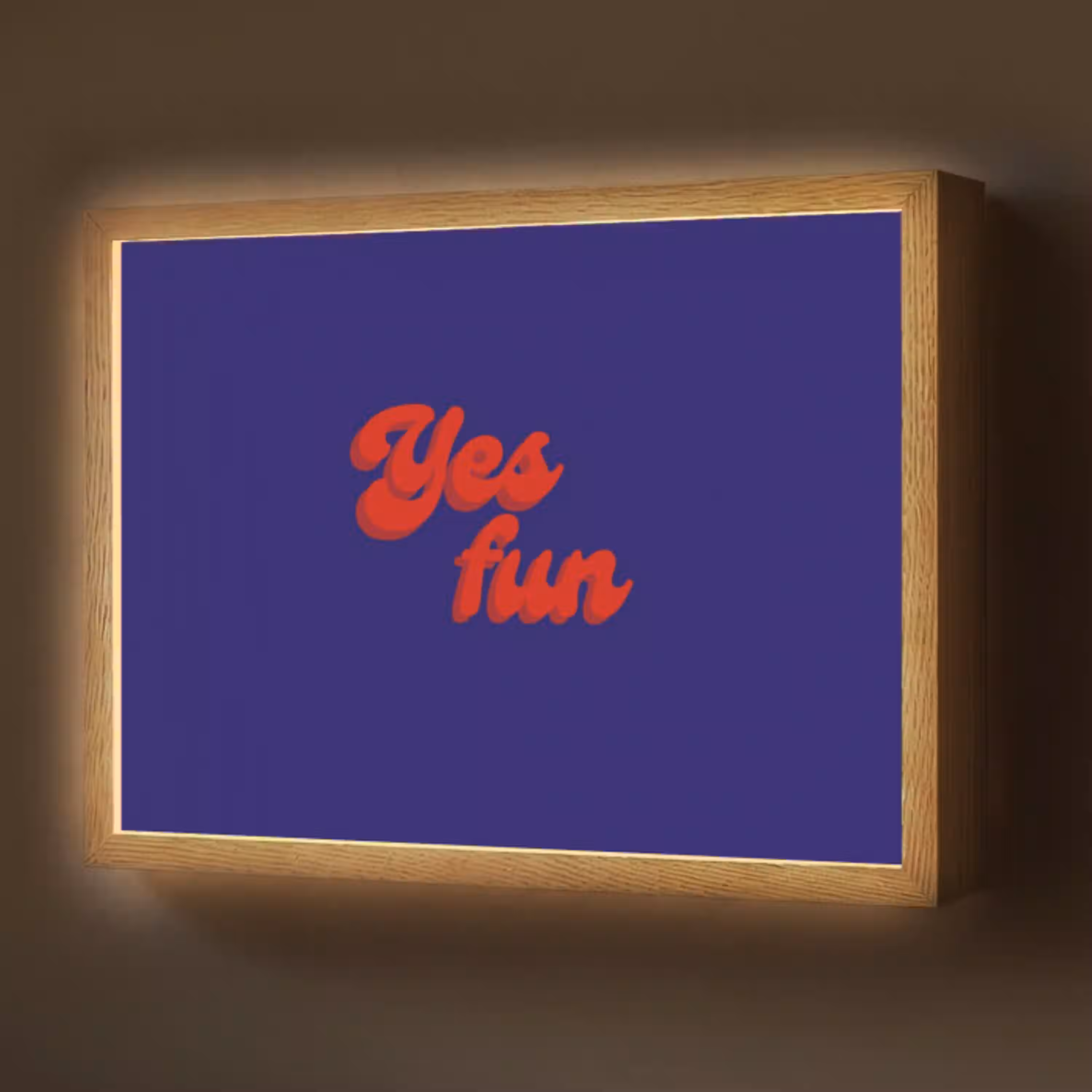 Blauw - Rood - Yes fun - 3D Light Box met batterij (Wandlamp) middel -z3d_website