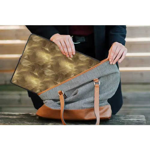 Palm - Waaier - Goud laptophoes neopreen klein 279 -tas