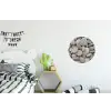 Kiezels - Stenen - Grijs Wandcirkel aluminium klein -kinderkamer
