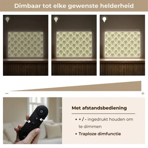Klassiek - Waaier - Groen Light Box met batterij (Wandlamp) middel 907 -USP_dimbaarNL