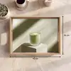 Matcha - Glas - Groen - Minimalistisch Dienblad Rechthoek middel -USP_Formaat