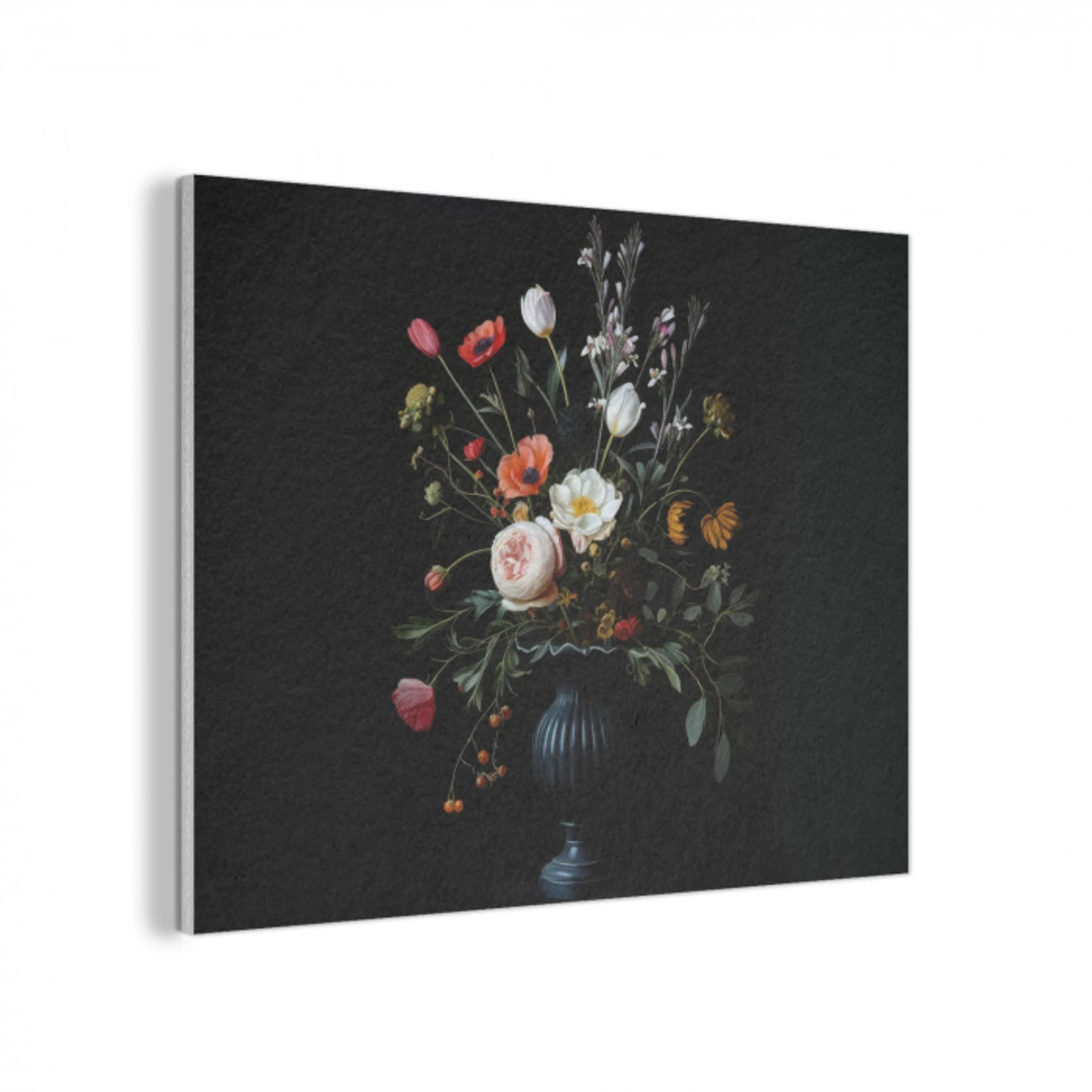 Bloemstuk - Vaas - Zwart PET vilt klein -3d