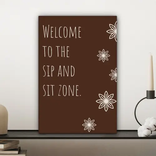 Bruin - Quote - Bloemen - Zomer canvas 2cm klein -sfeer6