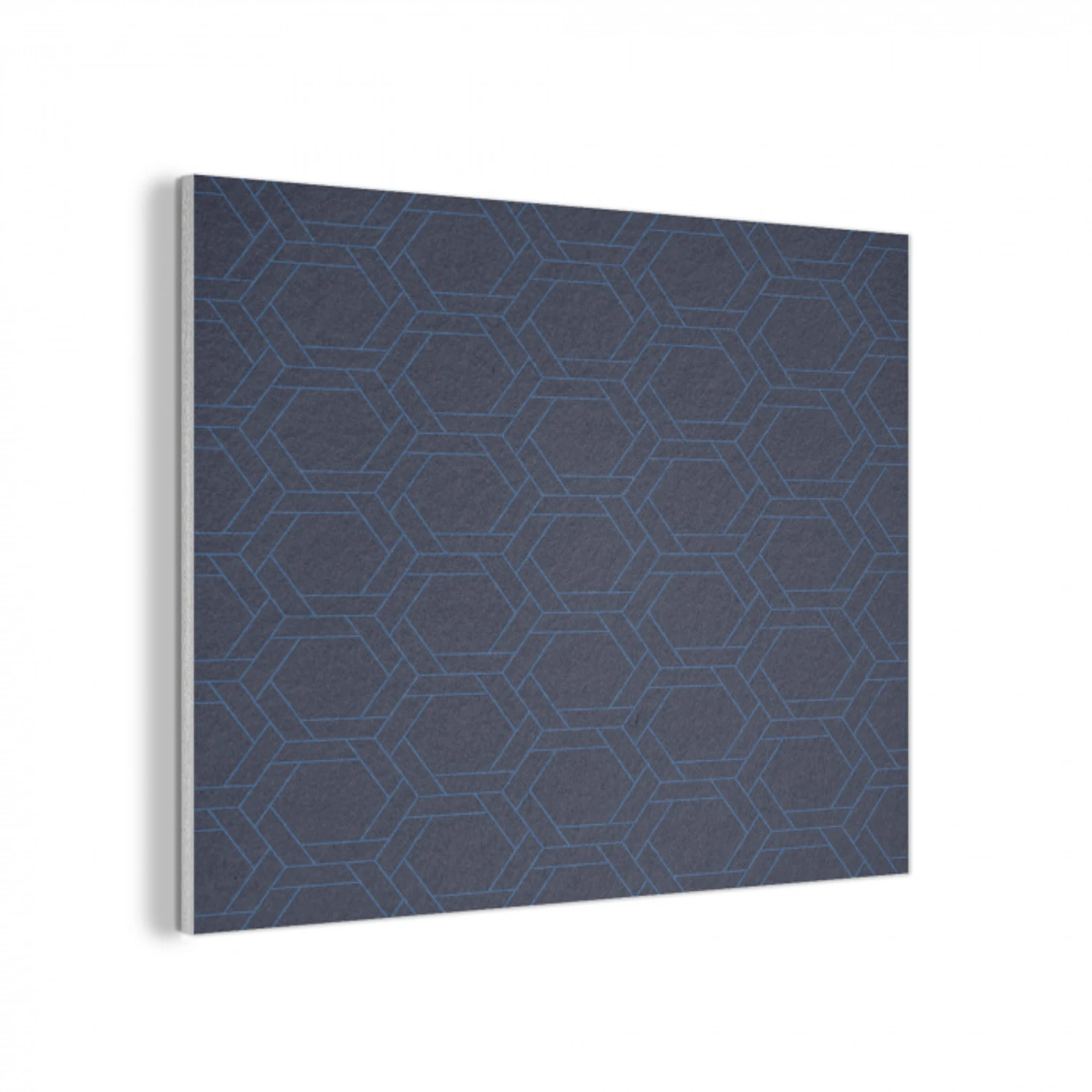 Hexagon - Patroon - Blauw PET vilt klein 837 -3d