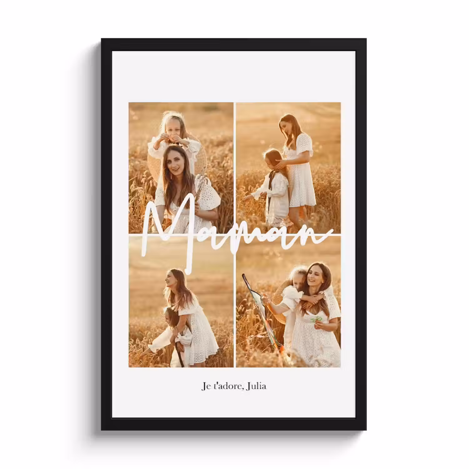 Affiche encadrée - Maman collage