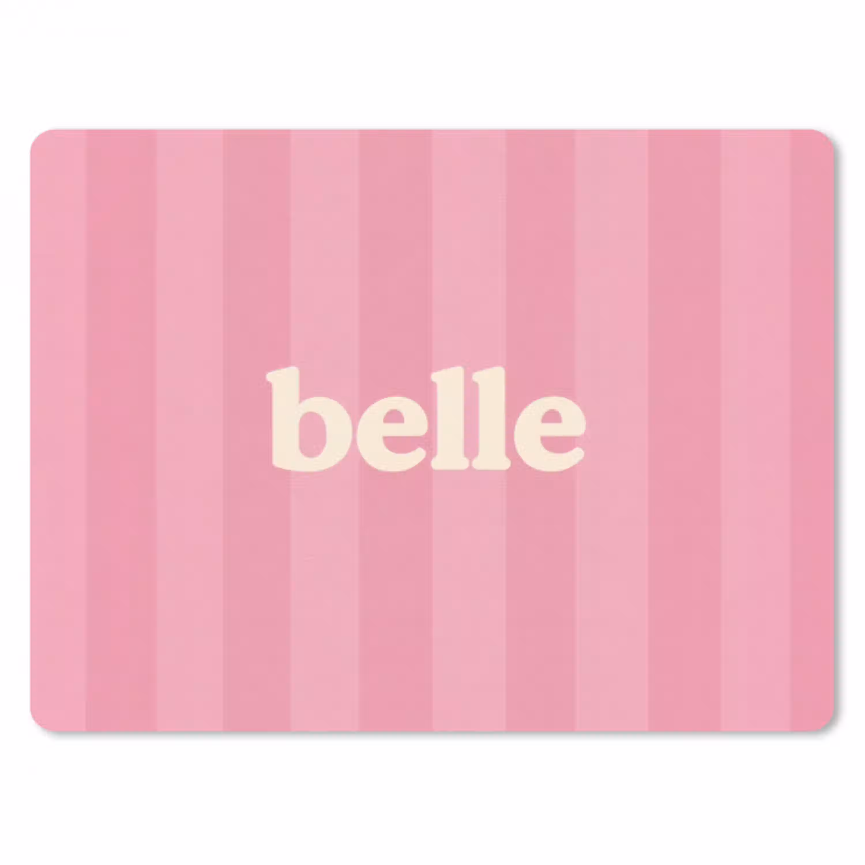 Roze - Gestreept - Belle muismat rubber klein -3d