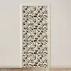 Bloemen - Dessin - Zwart deurposter klein 289 -3d_beige