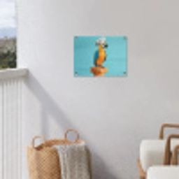 Papegaai - Koksmuts - Grappig - Vogel tuinposter los doek klein -sfeer8