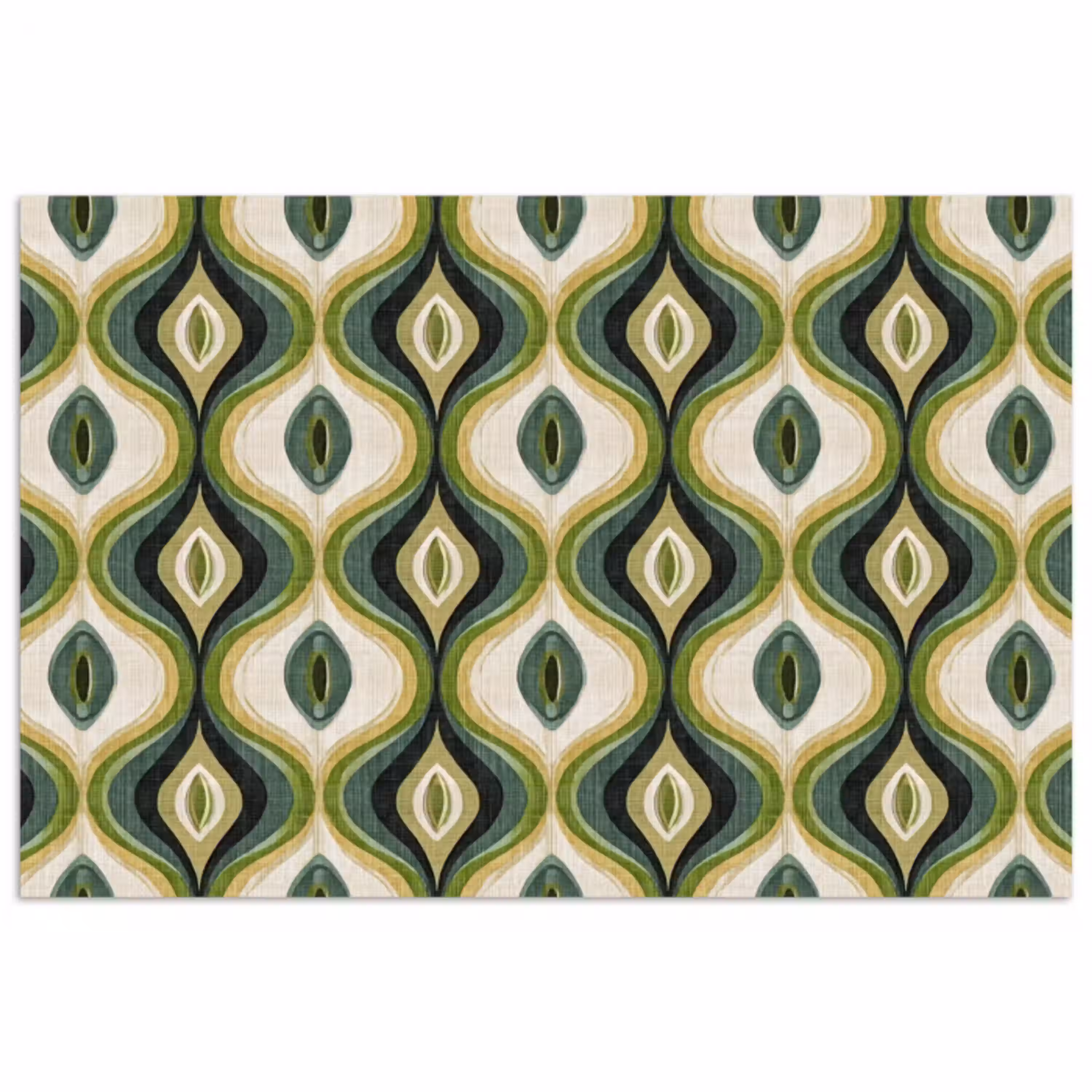 Abstract - Ritmisch - Groen poster papier klein 62 -3d
