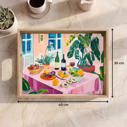 Tafel - Wijn - Fruit Dienblad Rechthoek middel -USP_Formaat