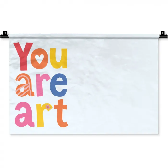 You are art - Kleurrijk - Grafisch Wandkleed katoen klein -zz3d