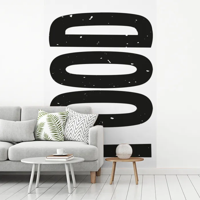 Food - Zwart - Wit - Decoratie fotobehang vinyl groot -woonkamer