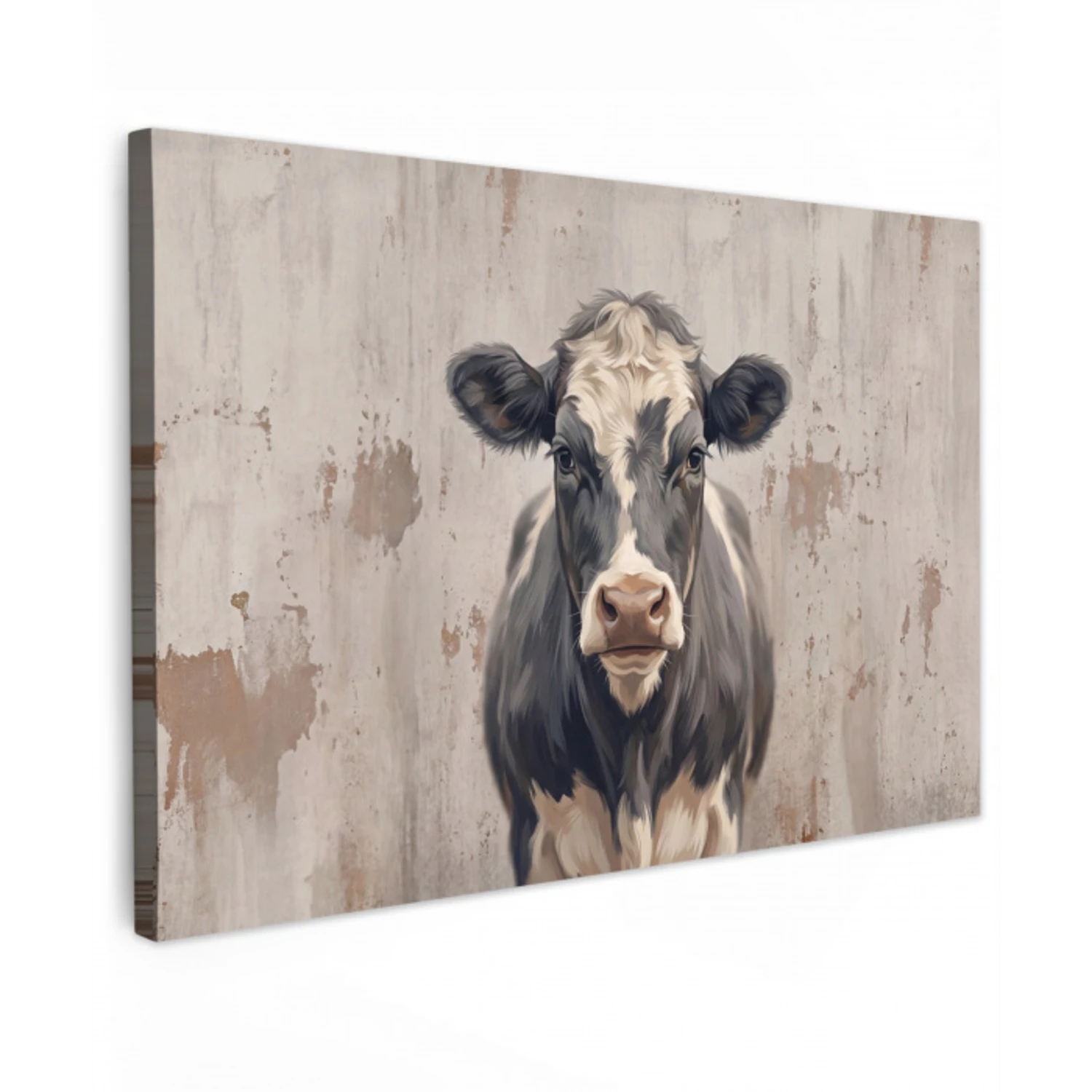 Koe - Portret - Dieren - Modern canvas 2cm klein -z3d