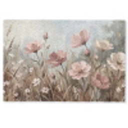 Bloemen - Botanisch - Schilderij - Pastel - Rustiek Deurmat klein -zkaufland3d