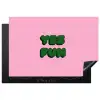Yes fun - Groen - Roze Inductie beschermer vinyl 3mm klein -3d