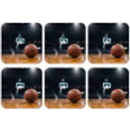 Basketbal - Arena - Sport onderzetter kurk middel -zkaufland3dotto