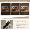 Kunst - Zwart - Abstract Light Box met batterij (Wandlamp) middel -USP_dimbaarNL