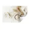 Bloem - Hout - Tarwe Muursticker klein -3d