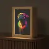 Puck - Hond - Verf - Kleuren Light Box met kabel (Tafellamp) klein -z3d_website