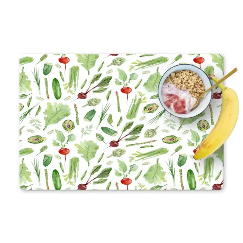 Groente - Patroon - Groen - Rood Placemat vinyl groot 368 -zzzproduct_Kitchenyeah-website