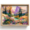 Rivier - Vallei vol bloemen - Levendig Dienblad Rechthoek middel -z3d_shopping