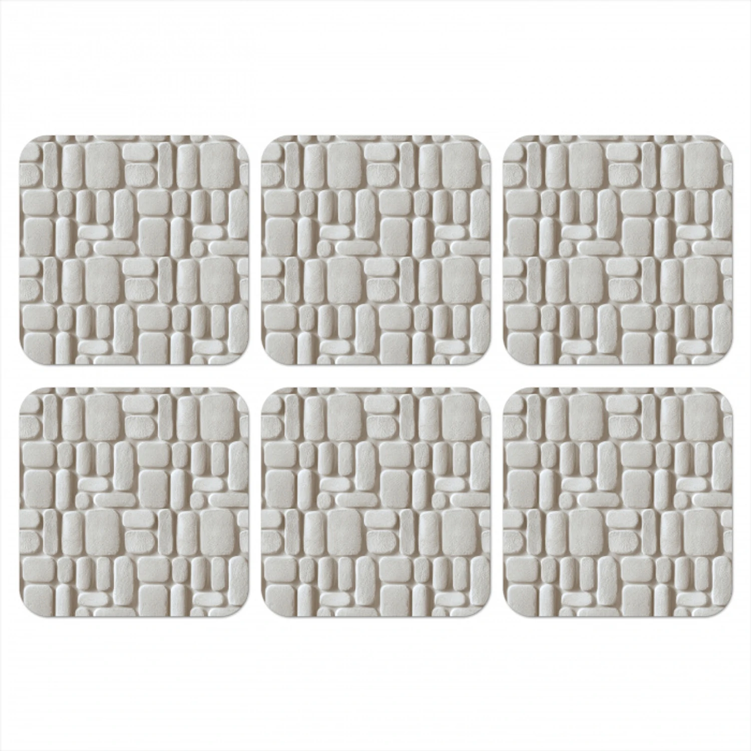 Reliëf - Structuur - Wit onderzetter kurk middel 366 -3d