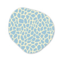 Giraf - Modern - Blauw Wandcirkel Organisch Forex 3mm klein 629 -3d