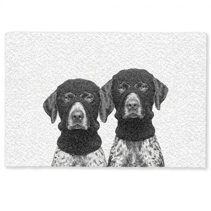 Honden - Bivakmuts - Zwart - wit Deurmat klein -zkaufland3d