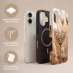 Schermbloem - Droogbloem - Winter - Beige - Minimalistisch Toughcase MagSafe Apple iPhone 17 klein -USP_Lagen_FR