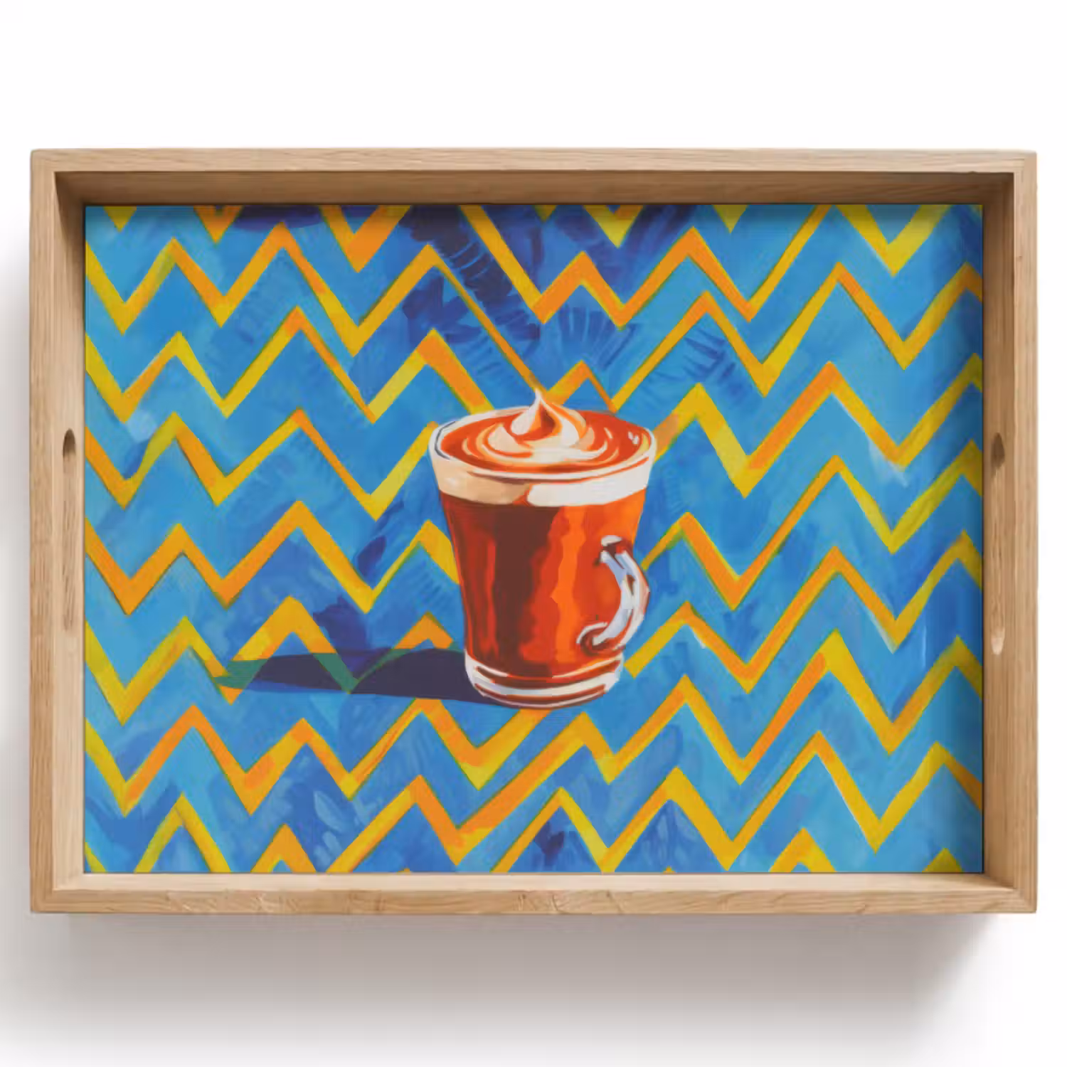 Dienblad - Mok - Koffie - Zigzag - Slagroom