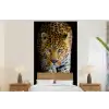 Luipaard - Dieren - Portret - Wilde dieren - Zwart fotobehang vinyl groot -bed