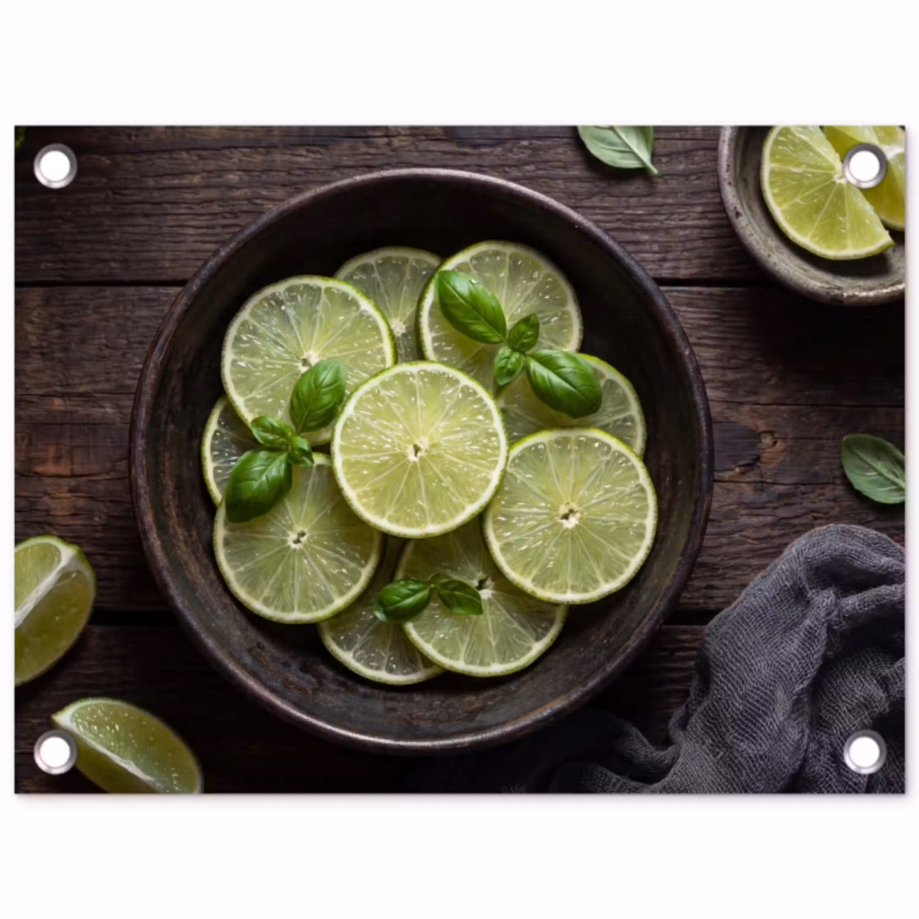 Fruit - Groen - Eten tuinposter los doek klein -3d