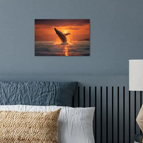 Walvis - Zon - Zee poster papier klein -sfeer2