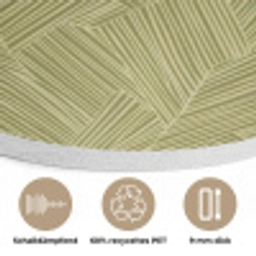 Abstract - Modern - Groen Akoestische PET Vilt - Rond klein 838 -closeup_DE