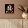 Graffiti - Wolf - Jas - Zwart aluminium wit klein -sfeer4