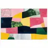 Abstract - Roze - Lappen - Vormen - Geel poster papier klein -3d