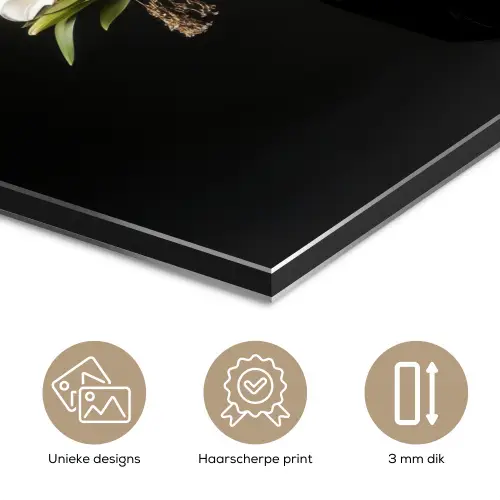 Vaas - Bloemen - Tulpen aluminium wit klein -closeup_NL