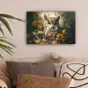 Uil - Vogels - Bloemen - Natuur canvas 2cm klein -sfeer1
