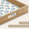 Hartjes patroon - Blauw - Beige - Liefde Dienblad Rechthoek middel -USP_HandgreepNL
