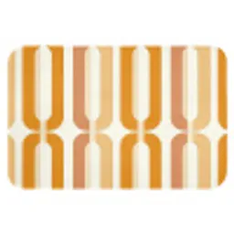 U-vorm - Retro - Oranje Badmat klein 997 -3d