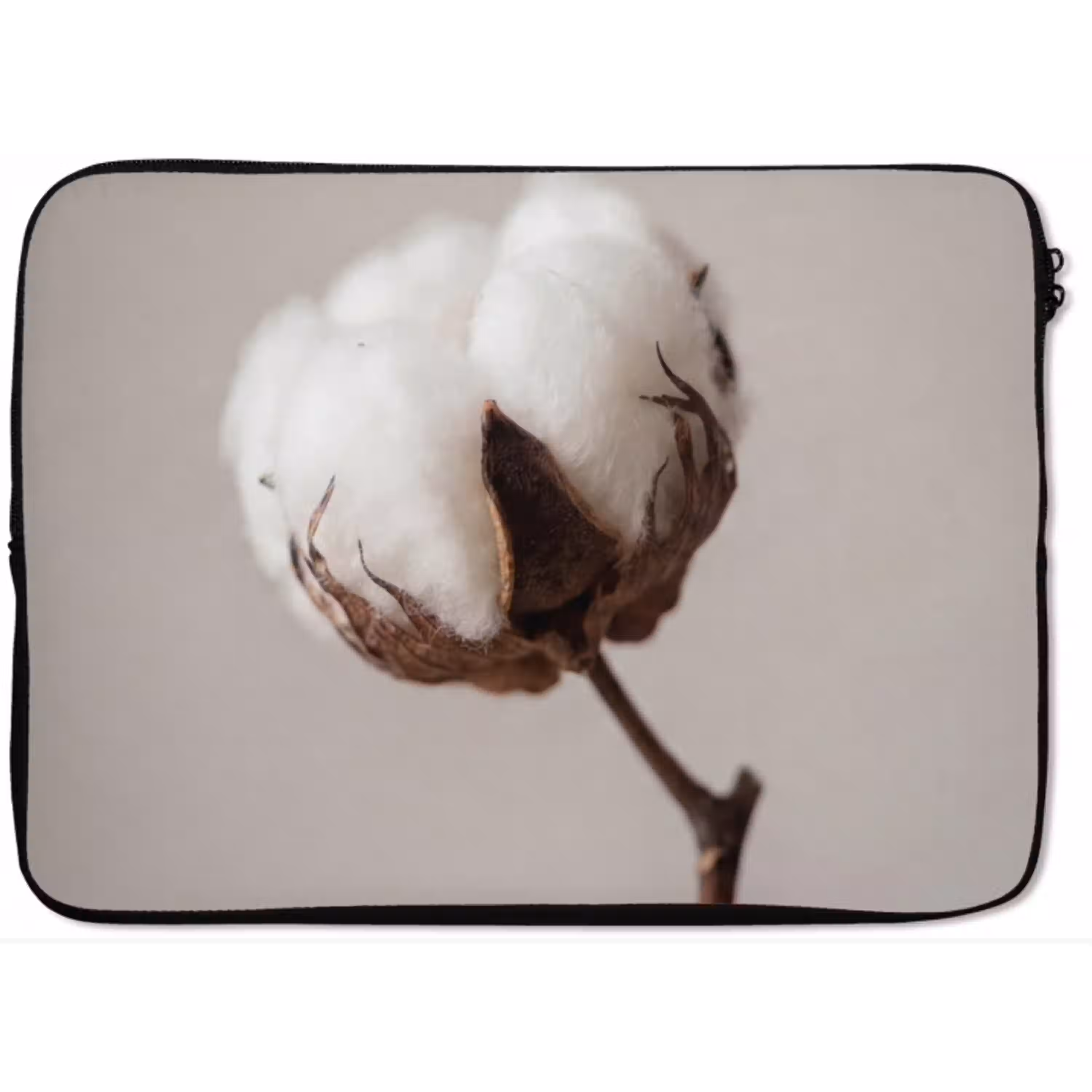 Katoenbol - Minimalistisch - Wit laptophoes neopreen klein -zkaufland3dotto
