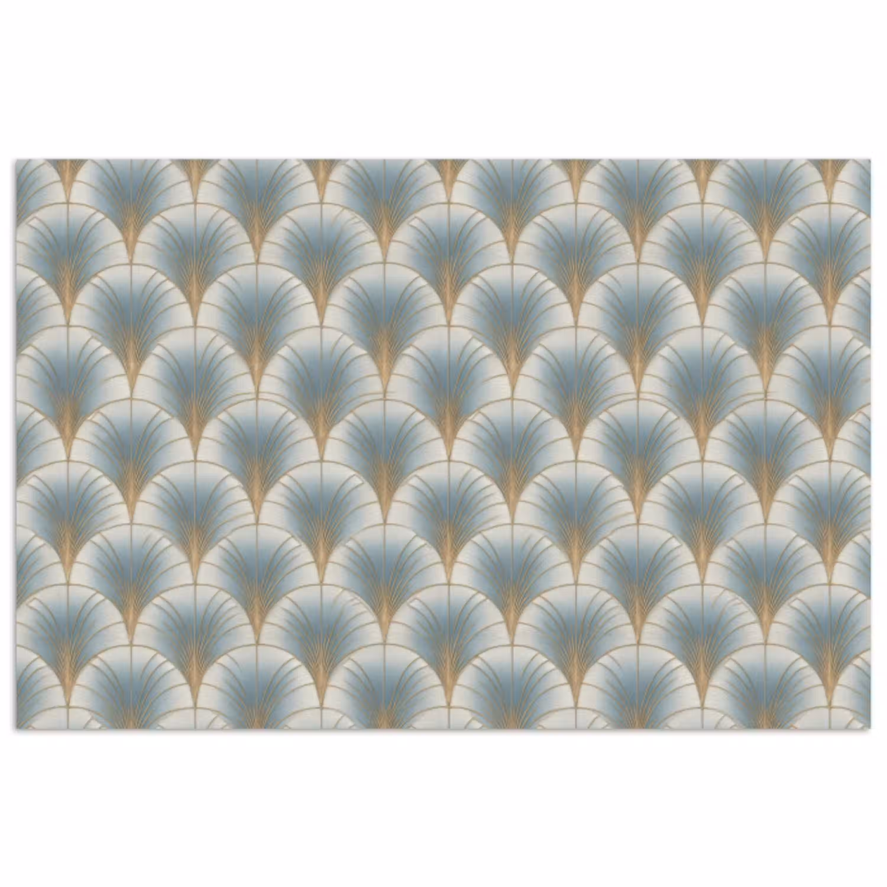 Waaier - Klassiek - Blauw poster papier klein 62 -3d