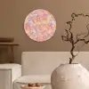 Abstract - Multi - Kleur - Verf Wandcirkel plexiglas klein 852 -sfeer1