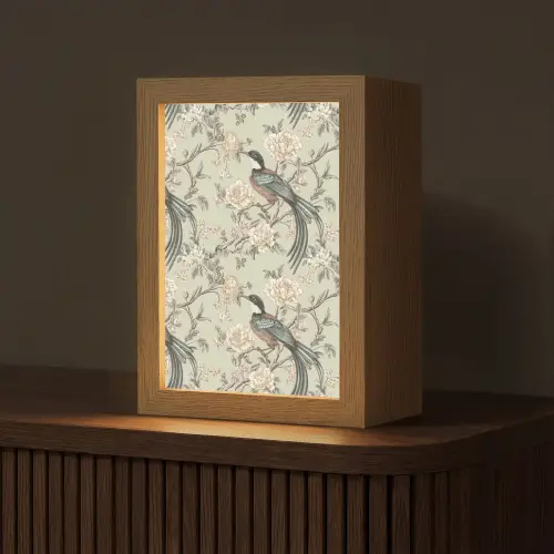 Bloem - Vogel - Kleurrijk Light Box met kabel (Tafellamp) klein 925 -z3d_website