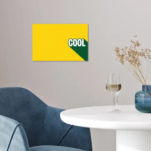 Cool - Geel - Groen poster papier klein -sfeer3