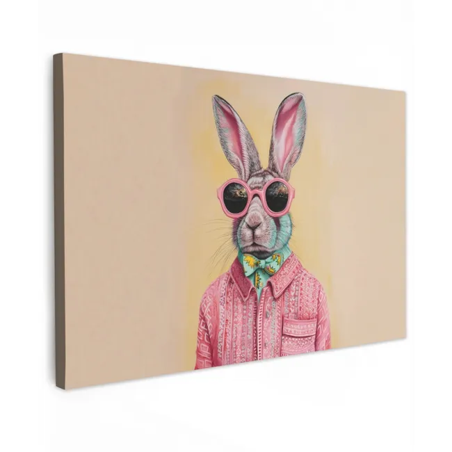 Grijs - Konijn - Blouse - Strik canvas 2cm klein -z3d